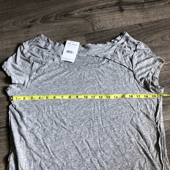Free People Heather Grey Cutout Tee S - Picture 8 of 9